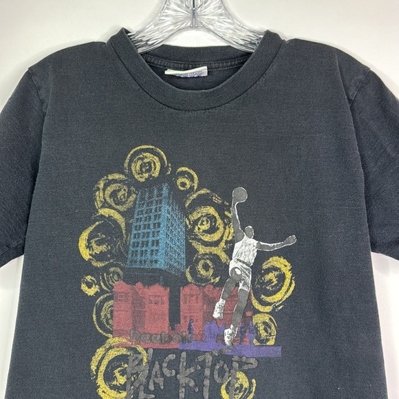 Vintage Reebok Blacktop Single Stitch Tshirt Large - Picture 2 of 10